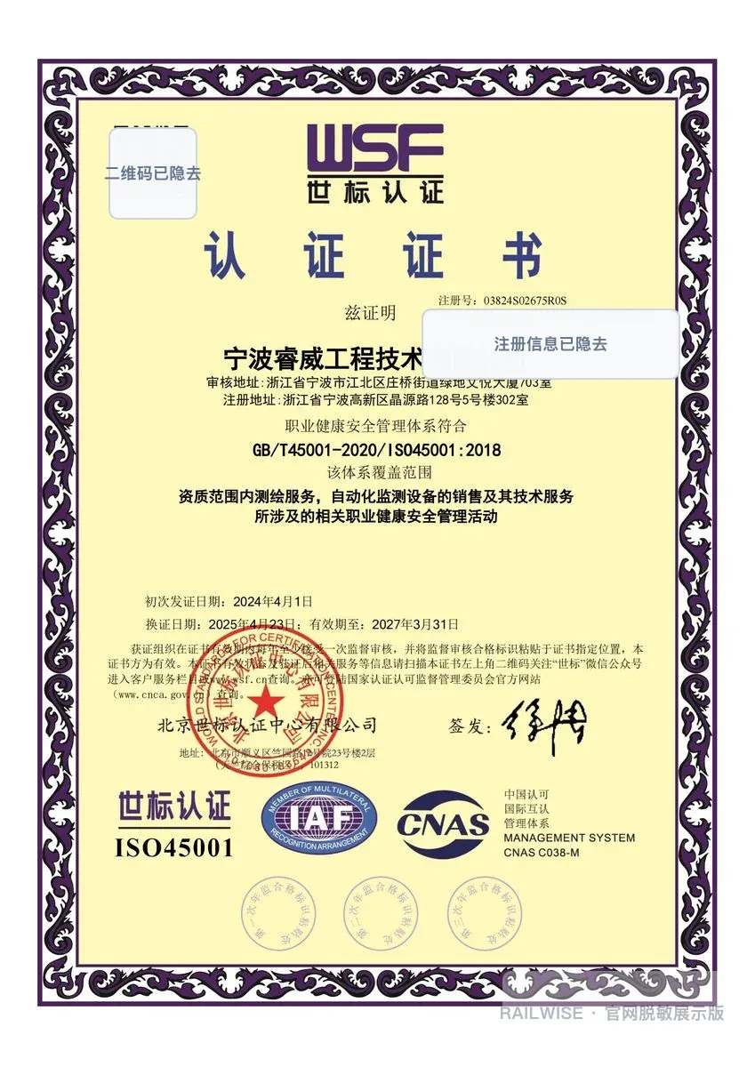 ISO 45001 职业健康安全管理体系认证